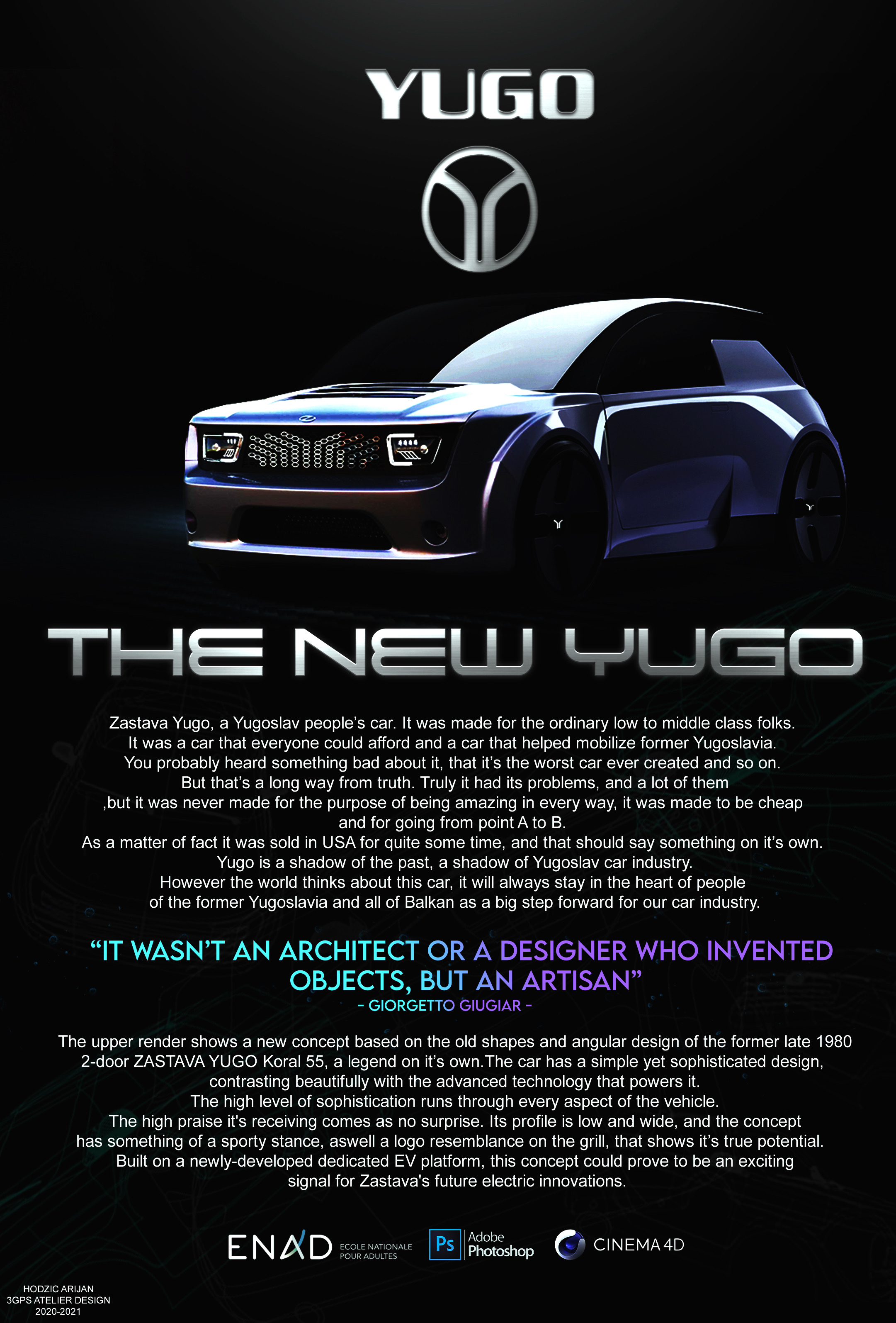 The New Yugo is a modern reinterpretation of the iconic Zastava Yugo — image 1 of 1