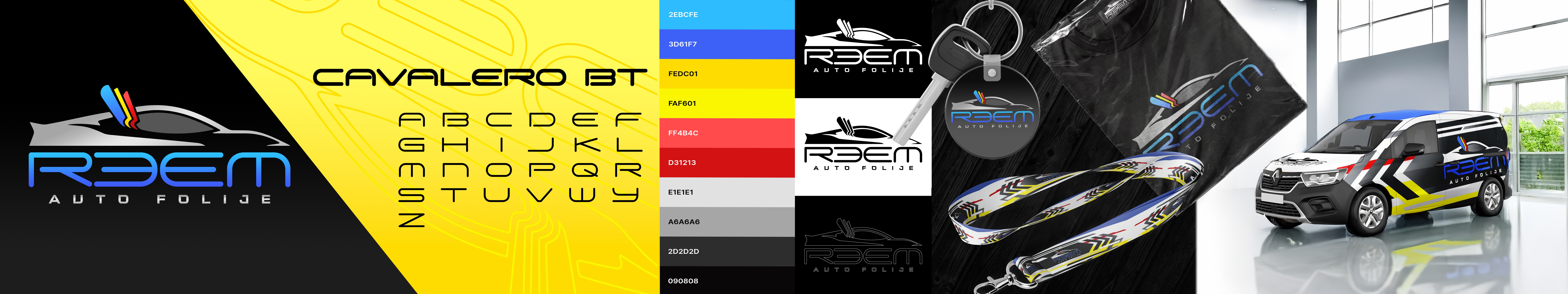 A complete automotive branding and visual identity project for REEM Auto Folije — image 1 of 1